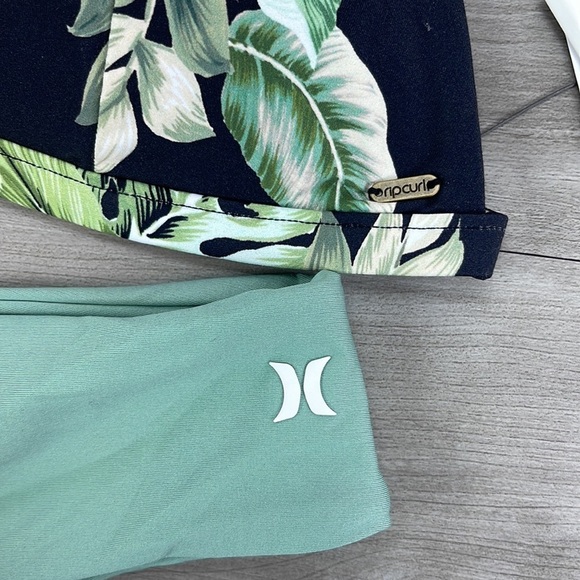 ☀️HURLEY☀️HURLEY☀️PALMETTO FIXED TRI HIPSTER SURF BOTTOM BIKINI SET - Picture 15 of 16